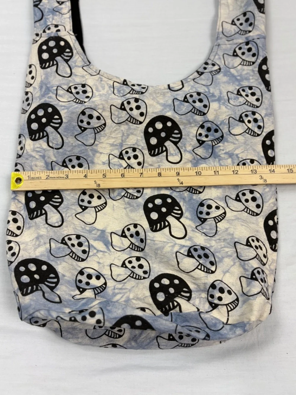Kathmandu Imports Mushroom Sling Bag Cotton Tie Dye Boho Hobo Crossbody Tote